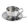 Coffee double-layer spoon stainless steel, set, increased thickness, 3 piece set