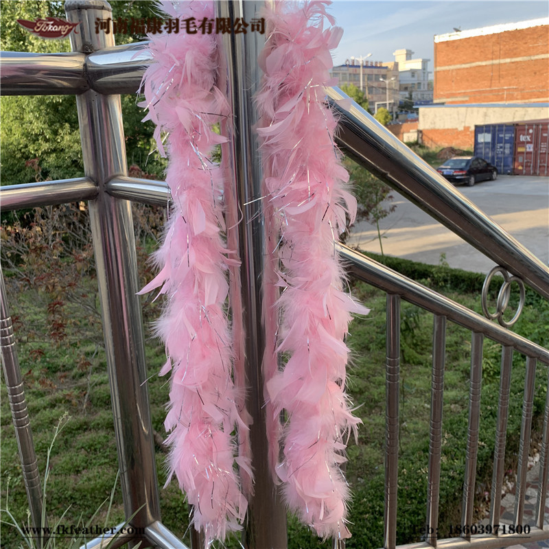 厂家直销羽毛条舞蹈服饰演出服装饰羽毛条火鸡毛条派对羽毛围巾
