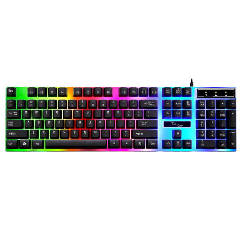 Chasing Leopard G21 Wired Luminous USB Computer Gaming Mechanical Feel Colorful Backlit Laptop Universal Keyboard