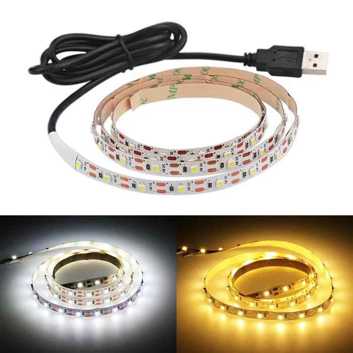 LED Light Strip with Button Switch, 5V USB Power, Waterproof & Epoxy Options, Multi-Color Lengths