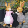 Fuchsia cute rabbit for beloved, creative resin, decorations, suitable for import, frog