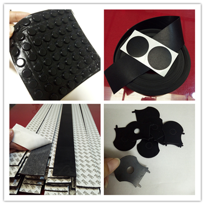 背胶硅胶垫片EPDM透明制品垫黑色圆柱形双面胶脚垫自粘半球形橡胶