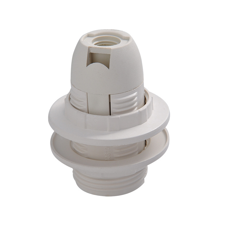 Home Customized Lighting Accessories White Full Teeth Double Ring Lamp Holder E14 Card Full Teeth Double Ring Lamp Holder