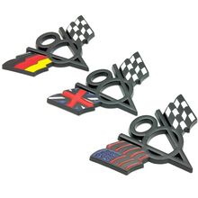 汽车V8国旗金属车贴  德国 美国  英国改装车身贴 个性V8尾标贴