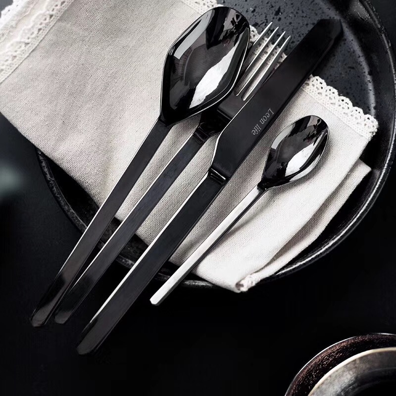 Arthur Stainless Steel Knife and Fork Spoon INS Internet Celebrity Electroplated Gold 304 Mirror Western Tableware with LOGO Arthur Stainless Steel Knife and Fork Spoon INS Internet Celebrity Electroplated Gold 304 Mirror Western Tableware with LOGO