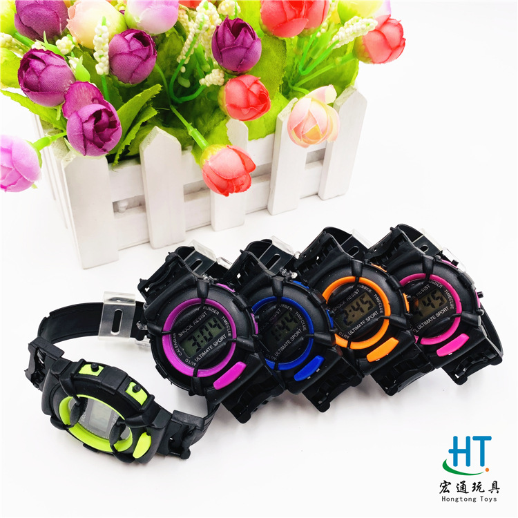 Children's black electronic digital watch for boys and girls