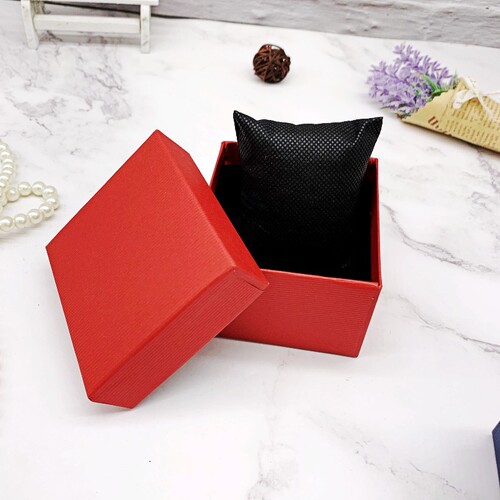 Factory direct sales non-woven pillow watch box bracelet box gift box jewelry jewelry box packaging box hot stamping logo