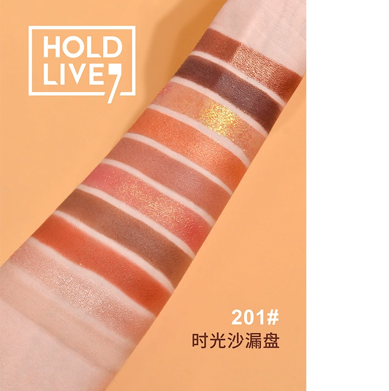 Набор теней для век Holdlive с леопардовым узором в десяти цветах, блистающие жемчужные, матовые шёлковые, скользящие текстуры, подносы для теней H282