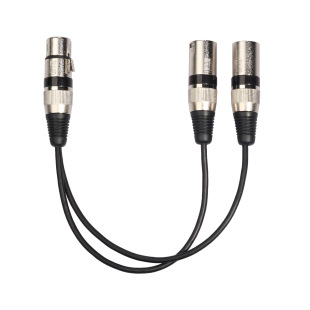 XLR Line One and Two Cannon Phone Line Single Cannon Female to Double Cannon Male Audio Line Cannon One and Two