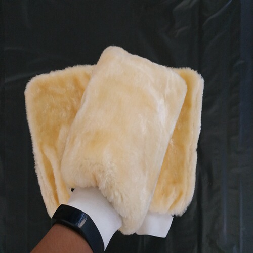 Double-sided car wash gloves, thickened imitation wool car leather, waxing car wipes, bear paw wipes, car wipes, cleaning tools wholesale