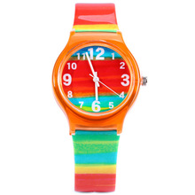 一件代发彩虹手表学生手表防水手表 石英手表 硅胶手表 女表