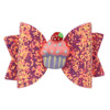 Rainbow hairgrip with bow, fashionable hair accessory, suitable for import, gradient