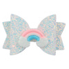 Rainbow hairgrip with bow, fashionable hair accessory, suitable for import, gradient