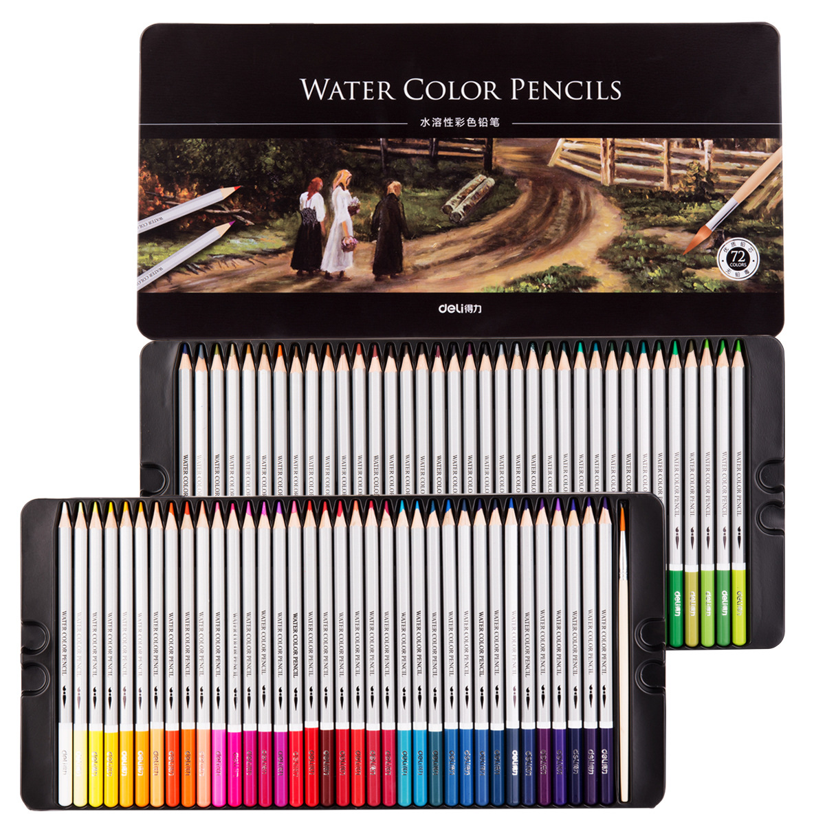 Deli color plomo 6521/6522/6523/6524 hierro en caja niños estudiante bosquejo pintura suministros de oficina