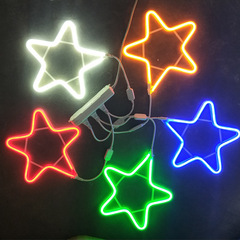 led five-pointed star light outdoor waterproof luminous star park hanging tree light lighting christmas decoration modeling light