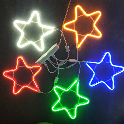 led five-pointed star light outdoor waterproof luminous star park hanging tree light lighting christmas decoration modeling light