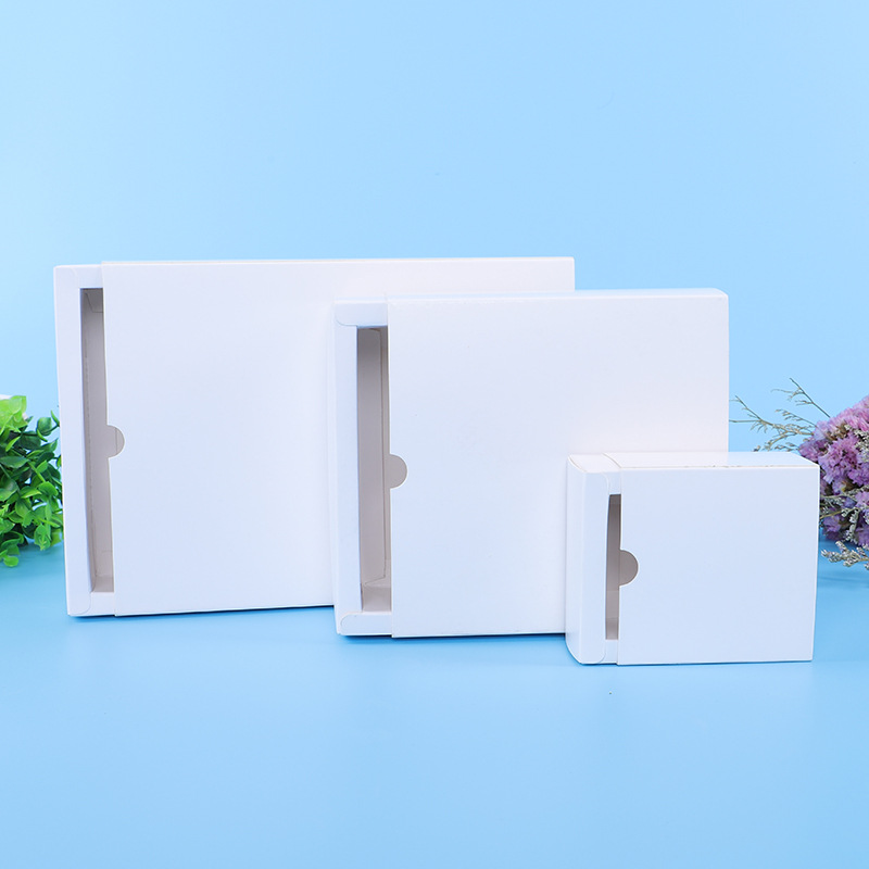 彩盒白卡牛皮纸定制抽屉盒瓦楞化妆品食品内裤袜子毛巾包装盒印刷