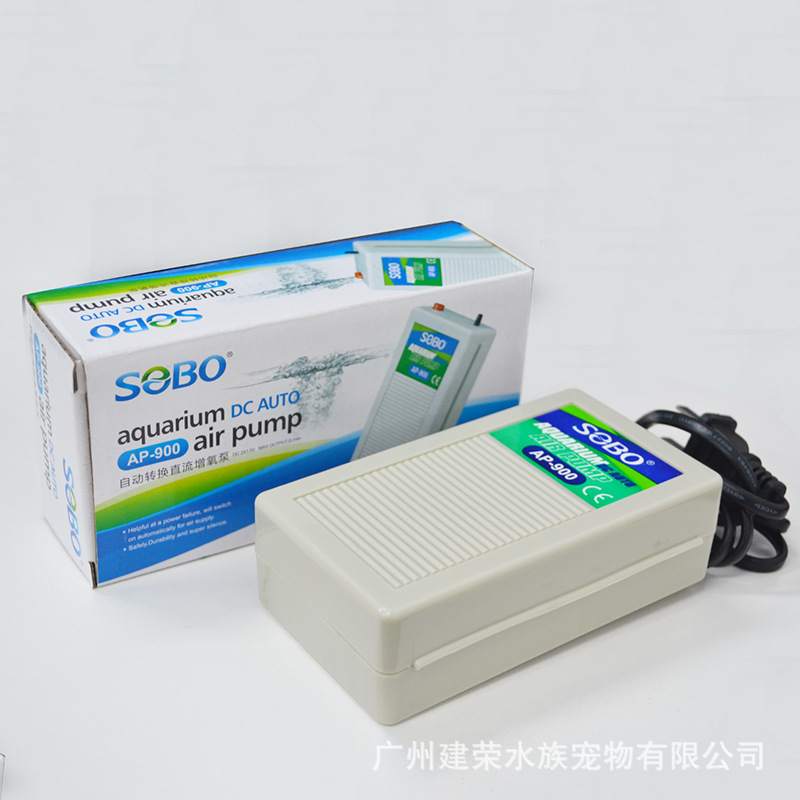 Bomba de oxígeno SOBO AP-900 conversión automática DC batería seca ideal para pesca y acuarios