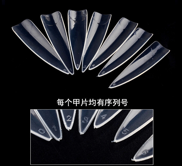 Transfronterizo especial para la punta del salón pieza de uñas 500 piezas bolsa natural transparente color falso uñas manicura pieza de uñas al por mayor