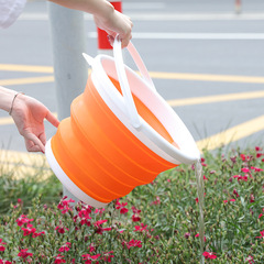 Folding bucket portable silicone plastic bucket outdoor folding bucket car wash car portable fishing bucket