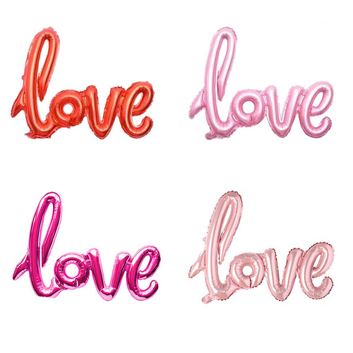 43-inch large conjoined LOVE letter shaped aluminum film balloons wedding party holiday decoration balloon wholesale