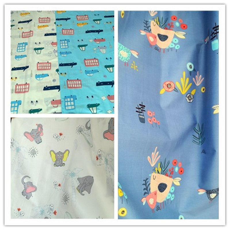 新款纯棉斜纹布料2.35宽幅床单被套布料床品面料宝宝布料无荧光