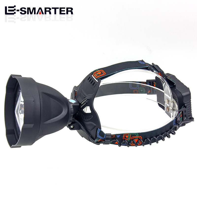 Nueva Gran taza de luz fuerte luz T6 faro LED recargable al aire libre de largo alcance montado en la cabeza linterna noche pesca camping faro