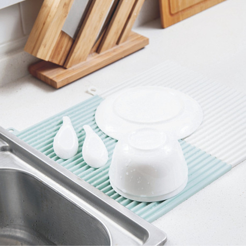Kitchen silicone insulation drain mat rectangular non-slip dinner plate mat living room tea coaster pot mat