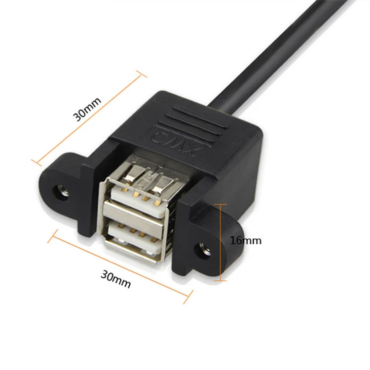 [Двухслойный USB-кабель с двумя портами 9 отверстий Dupont, USB 2.0 с экраном, встроенный в главный блок]