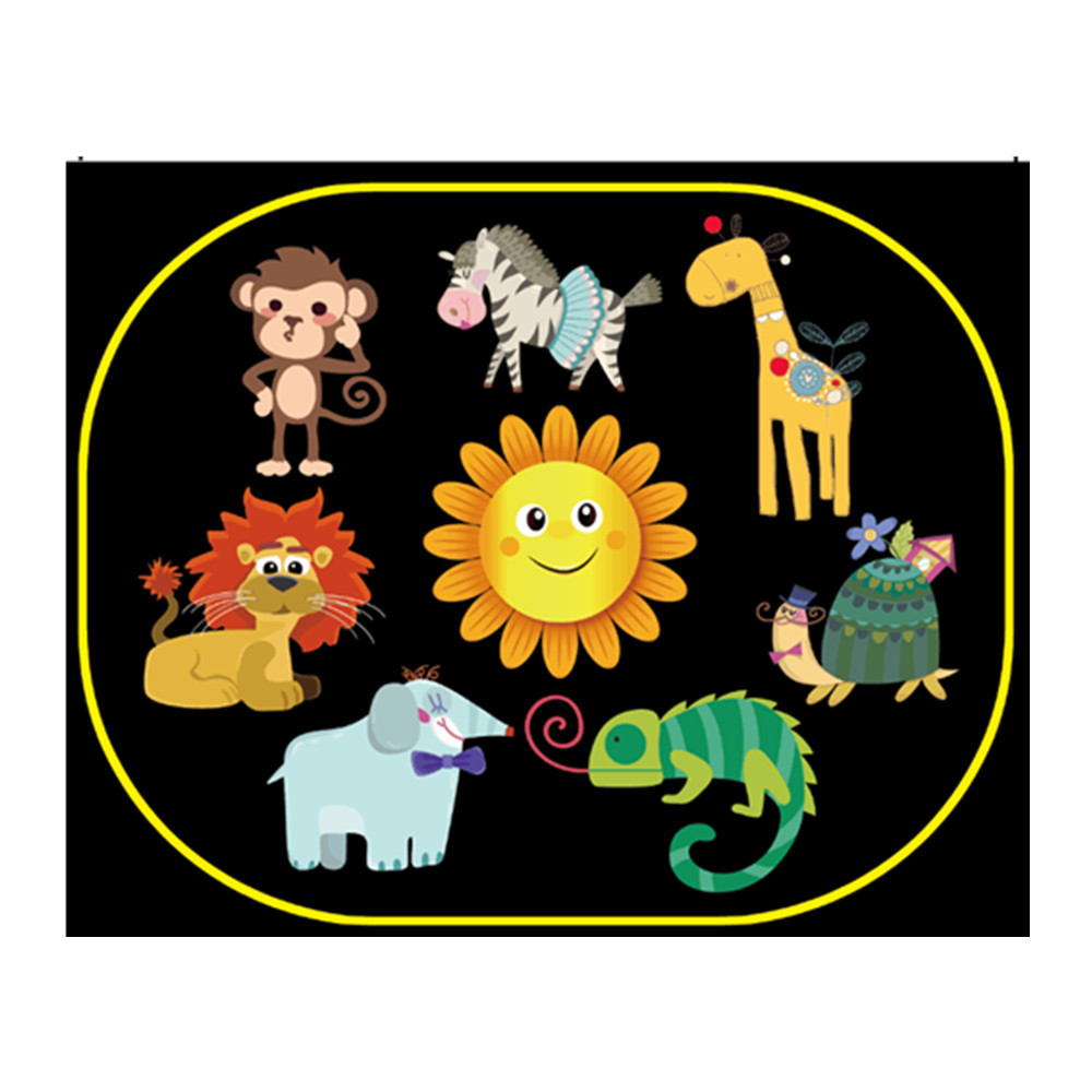 Parasol de coche de dibujos animados 44*35 malla película electrostática Universal ventana sombrilla parasol