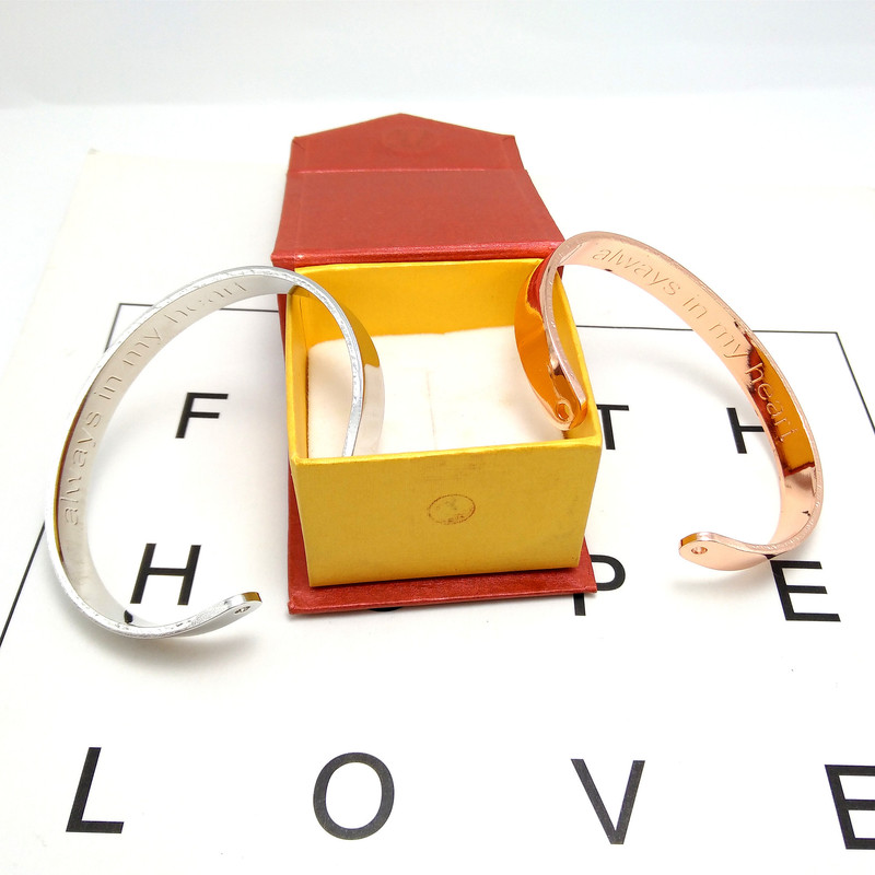 Amazon's Best-Selling Dw Couple Birthday Confession English Bracelet Always in My Heart Memory Bracelet Batch