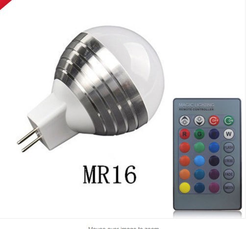 Bombilla LED RGB con Control Remoto Infrarrojo, Temporizador de Memoria, Luz Multicolor Regulable, Luz de Cristal, Control Remoto Inteligente LED