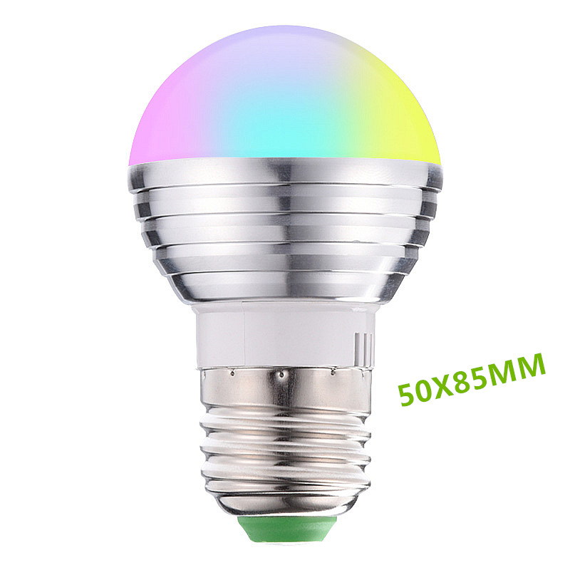 Bombilla LED RGB con Control Remoto Infrarrojo, Temporizador de Memoria, Luz Multicolor Regulable, Luz de Cristal, Control Remoto Inteligente LED