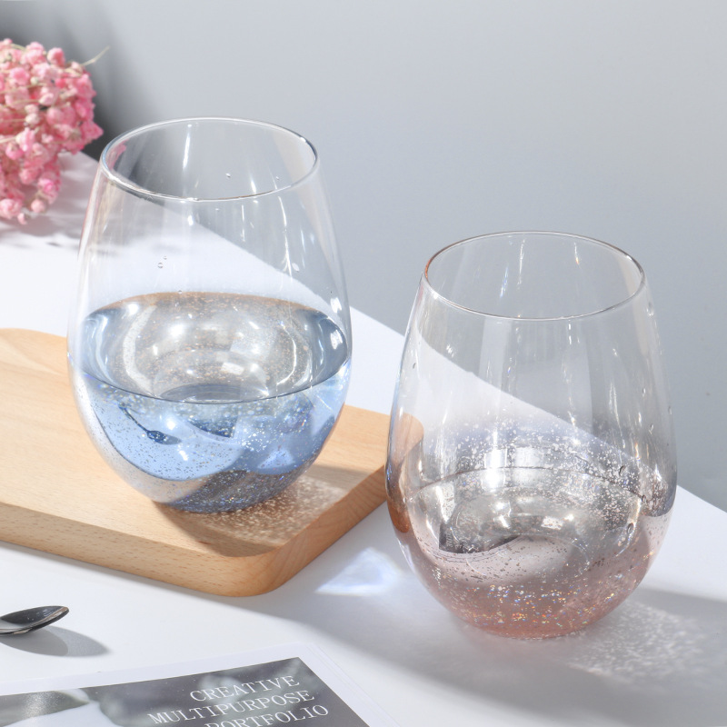 Nordic ins Net Estrella Roja taza vacía taza de huevo hogar de gran capacidad taza de agua bebida de jugo taza de mousse de vidrio