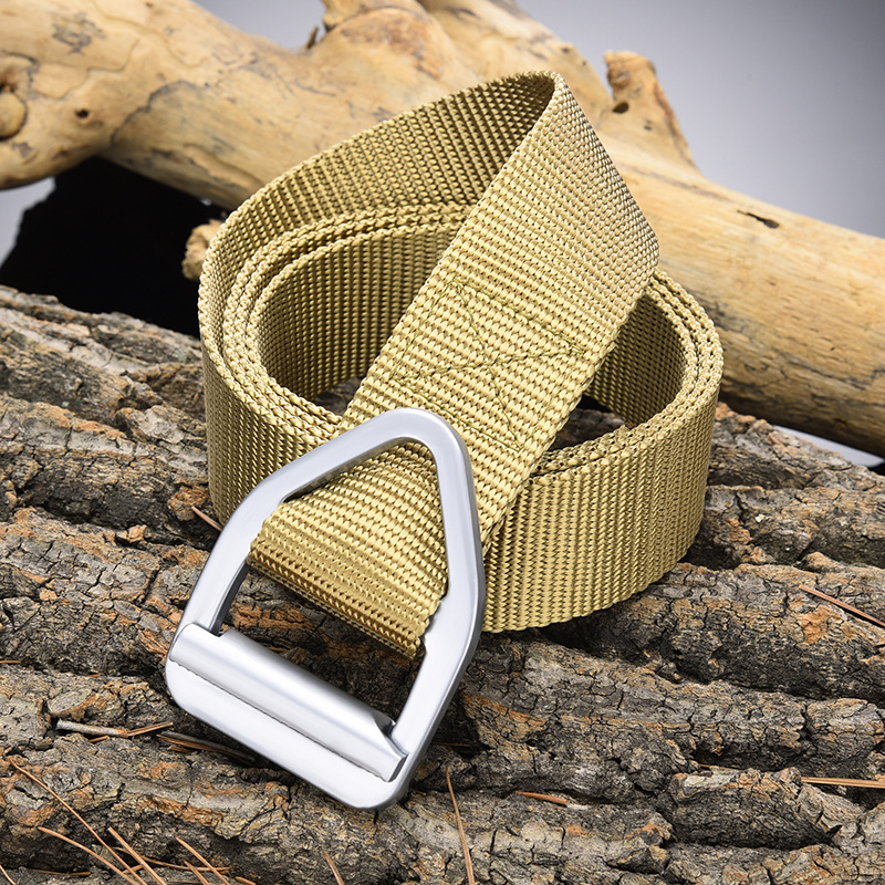 Cinturón táctico de nailon de secado rápido para exteriores con hebilla metálica
