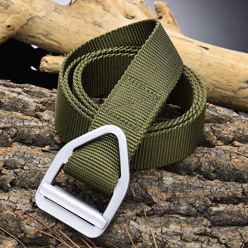 Cinturón táctico de nailon de secado rápido para exteriores con hebilla metálica