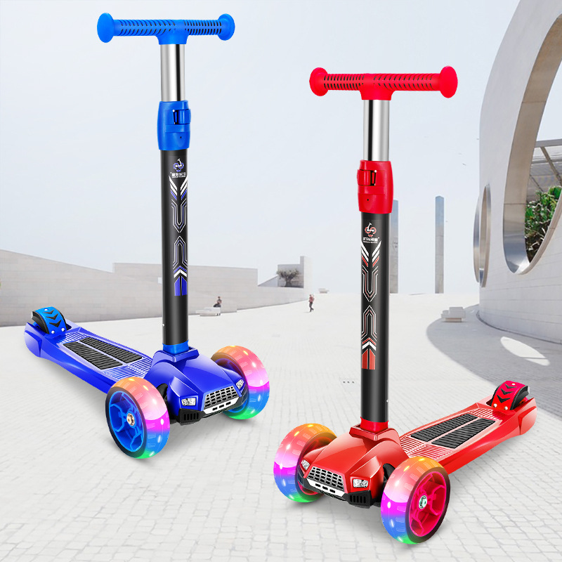 Fashionable children's scooter, flashing light panel