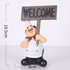 Nordic Cafe Character Character Small Western Restaurant Chef Black Board Welcome Men's Men Fashion Creative Factory