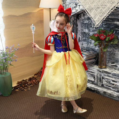 Snow White Princess Dress for Girls Children's June 1st Birthday Performance Puff Dress