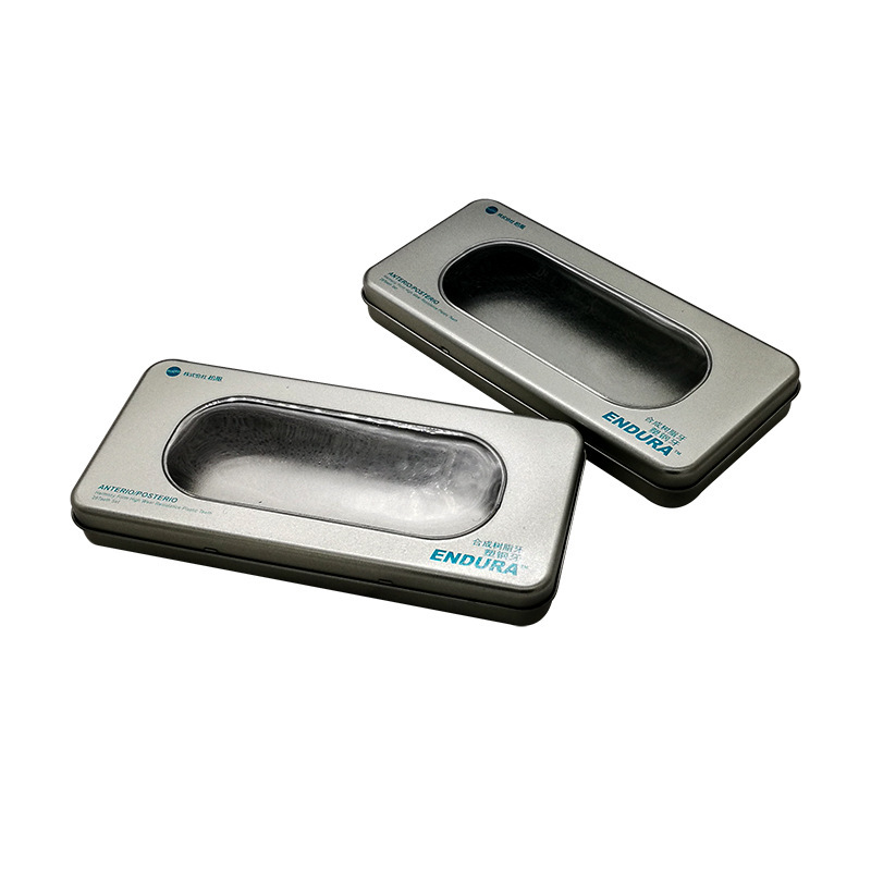 Square iron box acne needle blackhead needle acne needle beauty storage metal box frosted iron teeth high-end