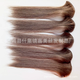 真人发顺发辫发手编发帘接发Hand braided hair curtain