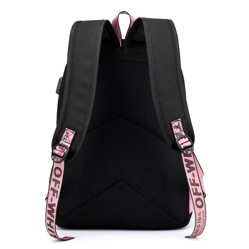 Nueva mochila bolsa de cadena mochila periférica bolsa de deporte estudiante bolsa de color caramelo bolsa de color brillante bolsa de carga USB