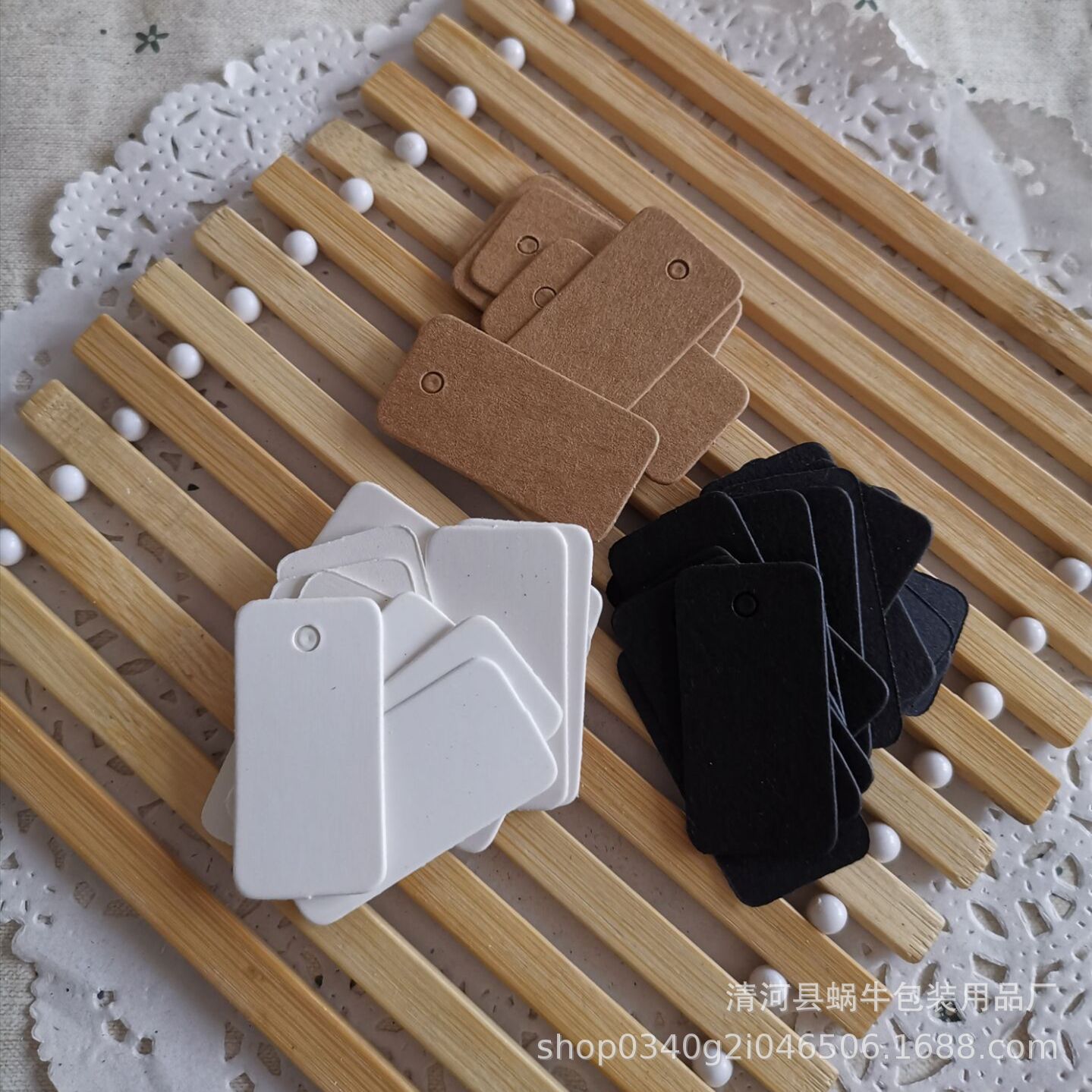 牛皮纸方形小标签  空白纸卡 单词卡片标识卡片 手工吊牌 1.8*3.5