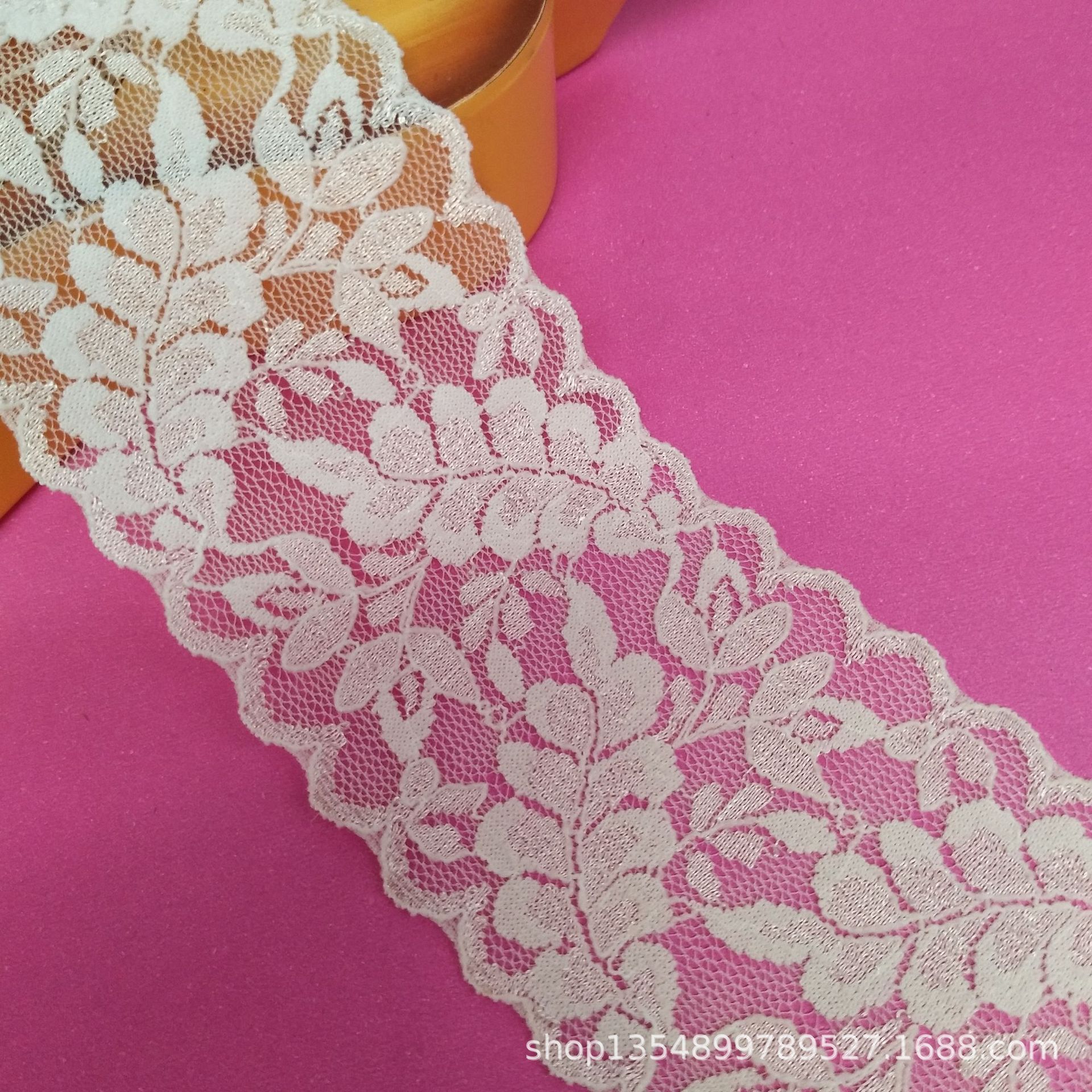 福建工厂现货批发6cm小树叶弹力蕾丝花边睡衣花边内衣花边