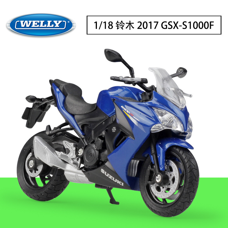 WELLY Willy 1:18 SUZUKI SUZUKI 2017 GSX-S1000F simulation alloy motorcycle model WELLY Willy 1:18 SUZUKI SUZUKI 2017 GSX-S1000F simulation alloy motorcycle model