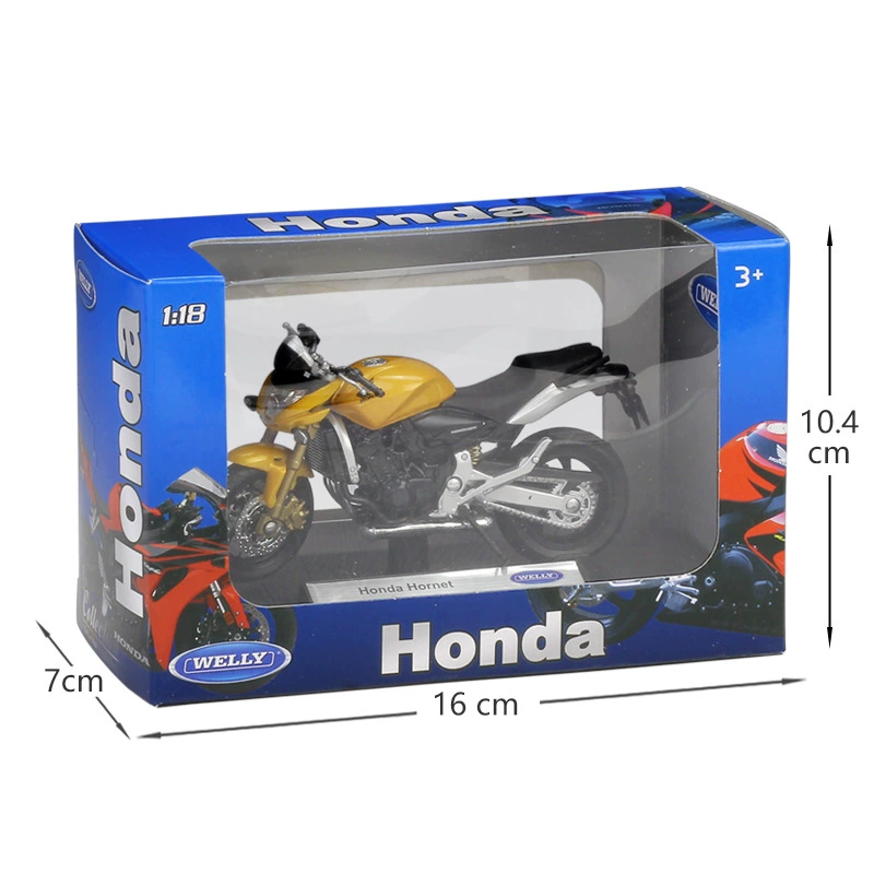 WELLY Honda, Бамблби, реалистичная металлическая модель машины, масштаб 1:18