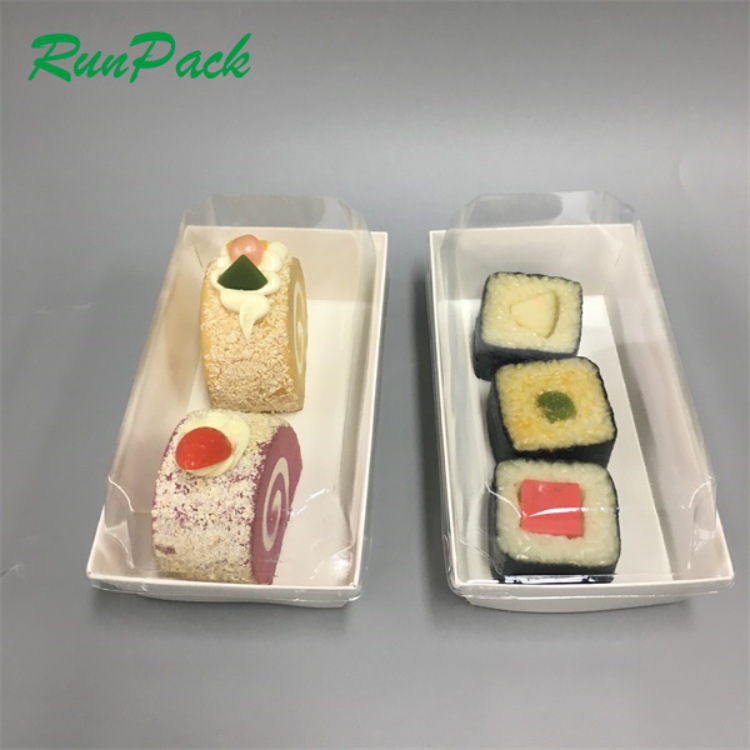 正方形厂家一次性长寸包裝蛋糕三文治甜品点心打包盒带盖寿司盒