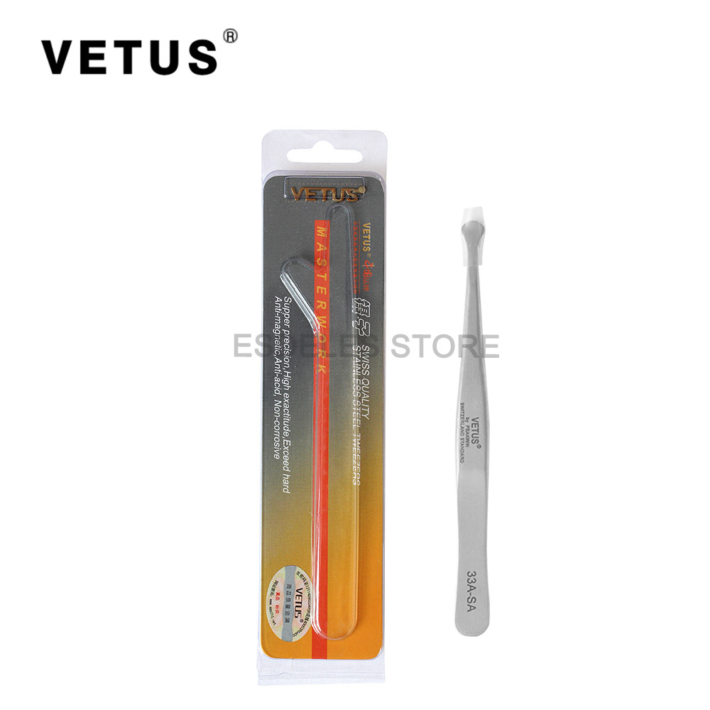 工厂现货不锈钢圆头咀镊子33A-SA钟表电子珠宝眼镜装配VETUS镊子