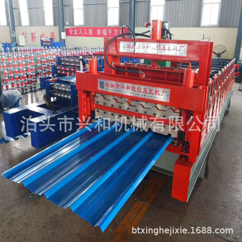 加高型标配860/900双层压瓦机发往海南双层加高压瓦机