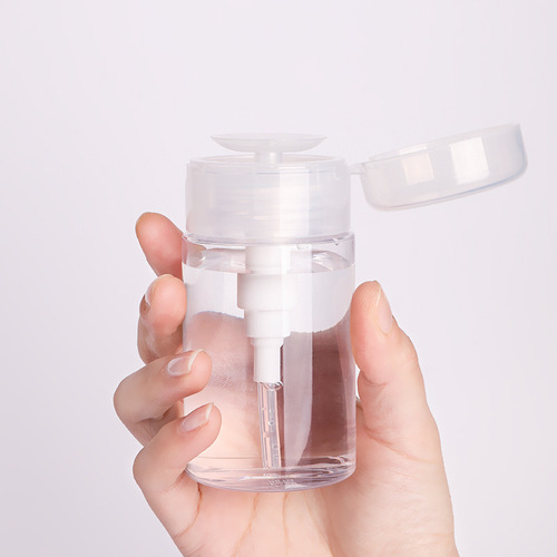 Travel press-pack bottle for portable cosmetics and makeup remover storage lotion and lotion empty bottle set when going out